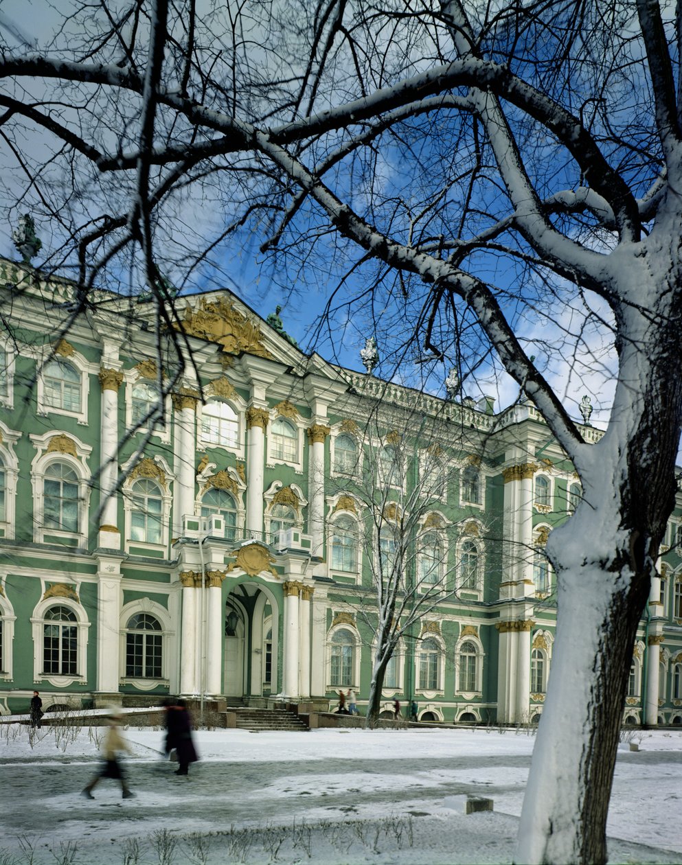 Pohled na jižní průčelí Zimního paláce, z Palácového náměstí, 1754-62 od Bartolomeo Franceso Rastrelli