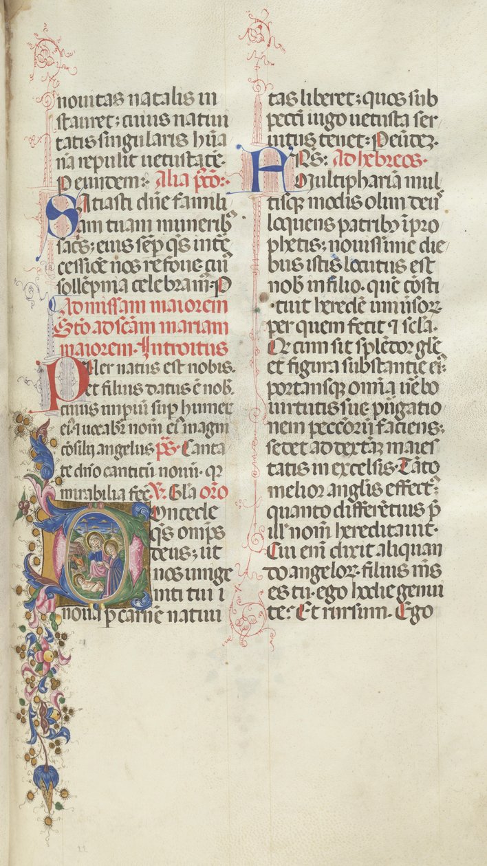 Missale: Fol. 22: Narození Páně, 1469. od Bartolomeo Caporali