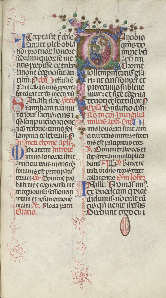 Misál: Fol. 262: Svatý Tomáš, 1469. od Bartolomeo Caporali