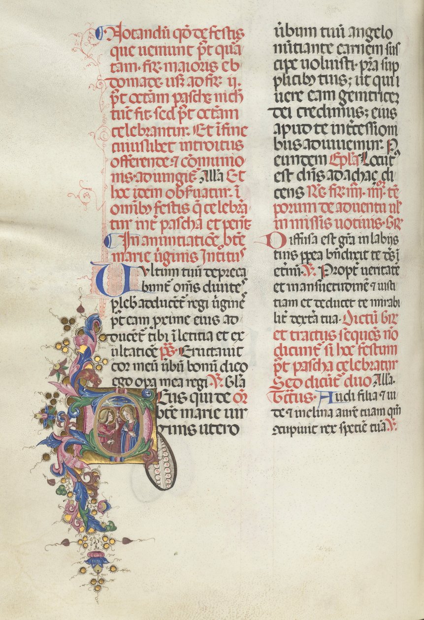 Missale: Fol. 275v: Zvěstování, 1469. od Bartolomeo Caporali