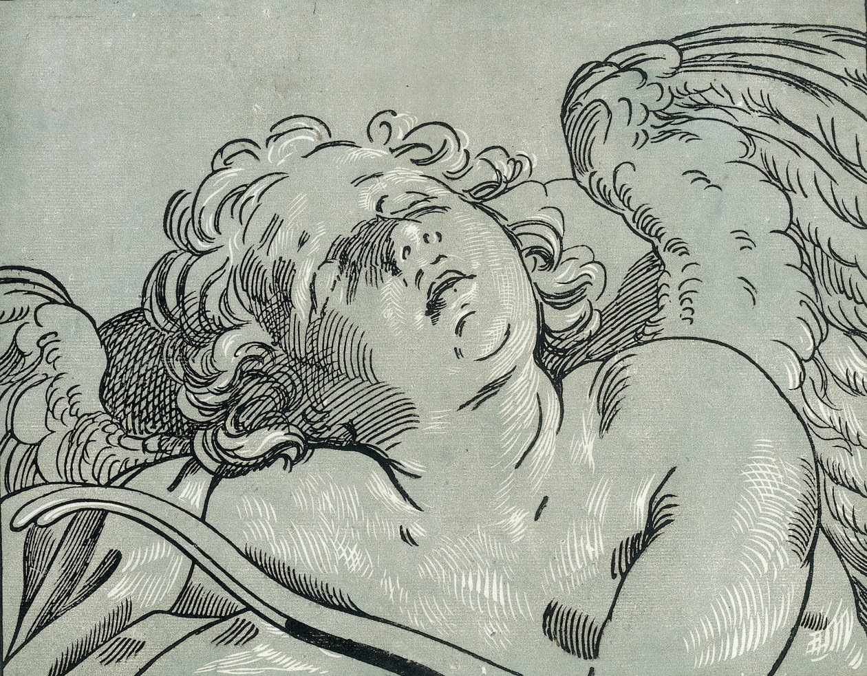 Spící amor, 1630-45. od Bartolomeo Coriolano