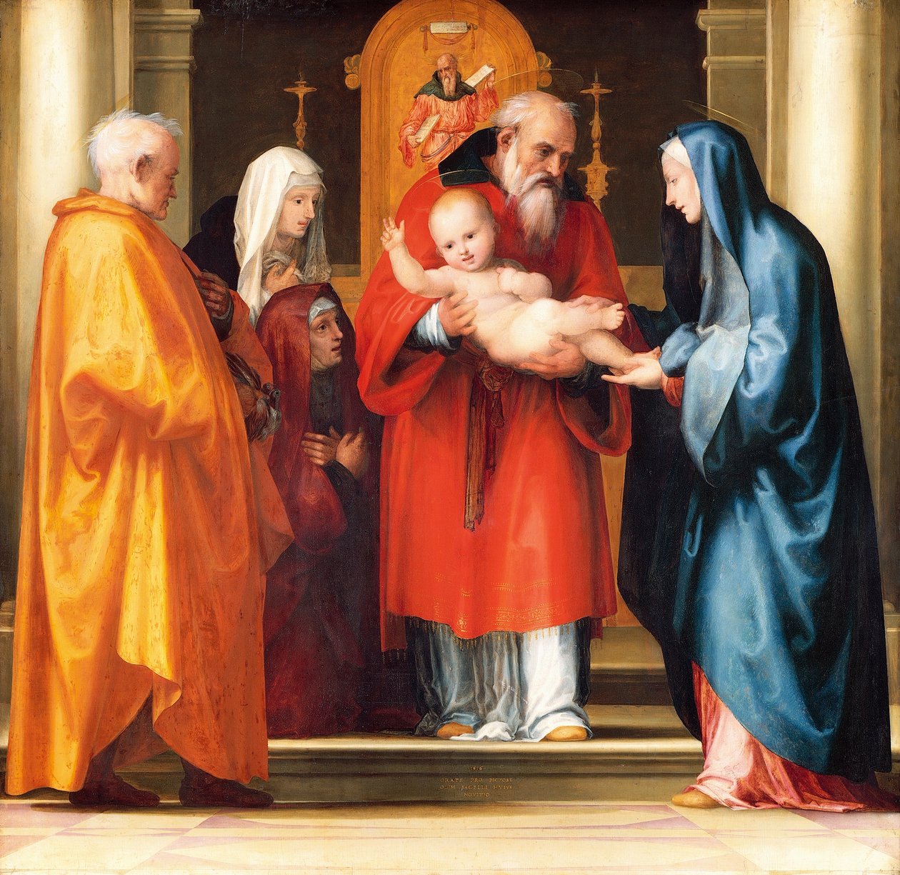 Představení Ježíše v chrámu (detail) od Bartolomeo Fra