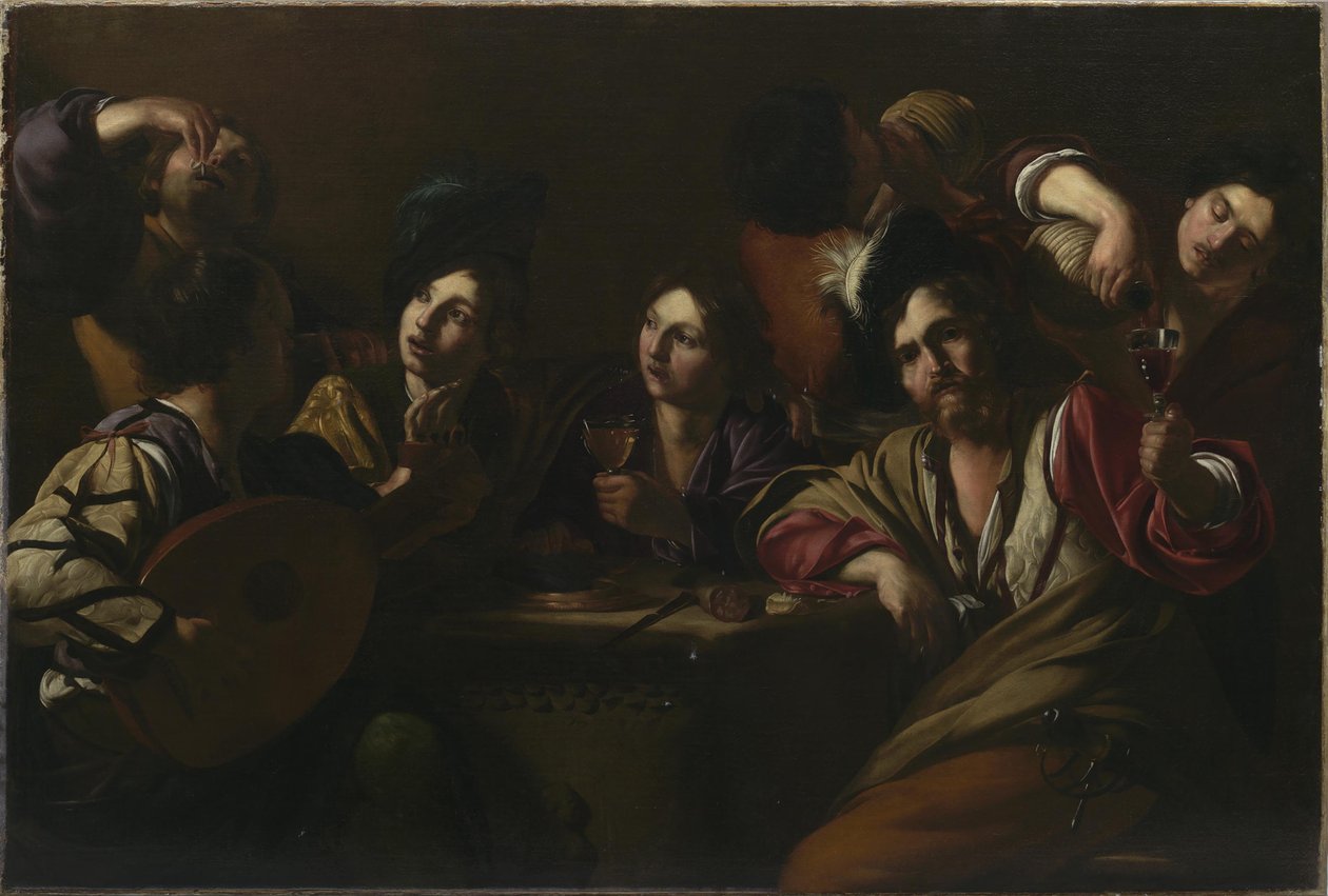 Tavern Scene, asi 1619. od Bartolomeo Manfredi