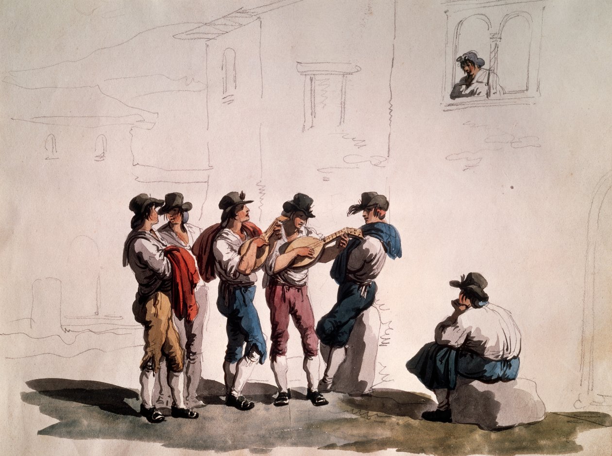 Serenáda od Bartolomea Pinelliho (1781-1835), Itálie od Bartolomeo Pinelli