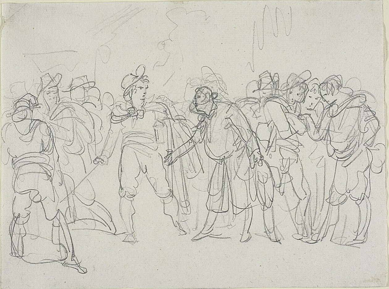 Studie pro Meo Patacca od Bartolomeo Pinelli