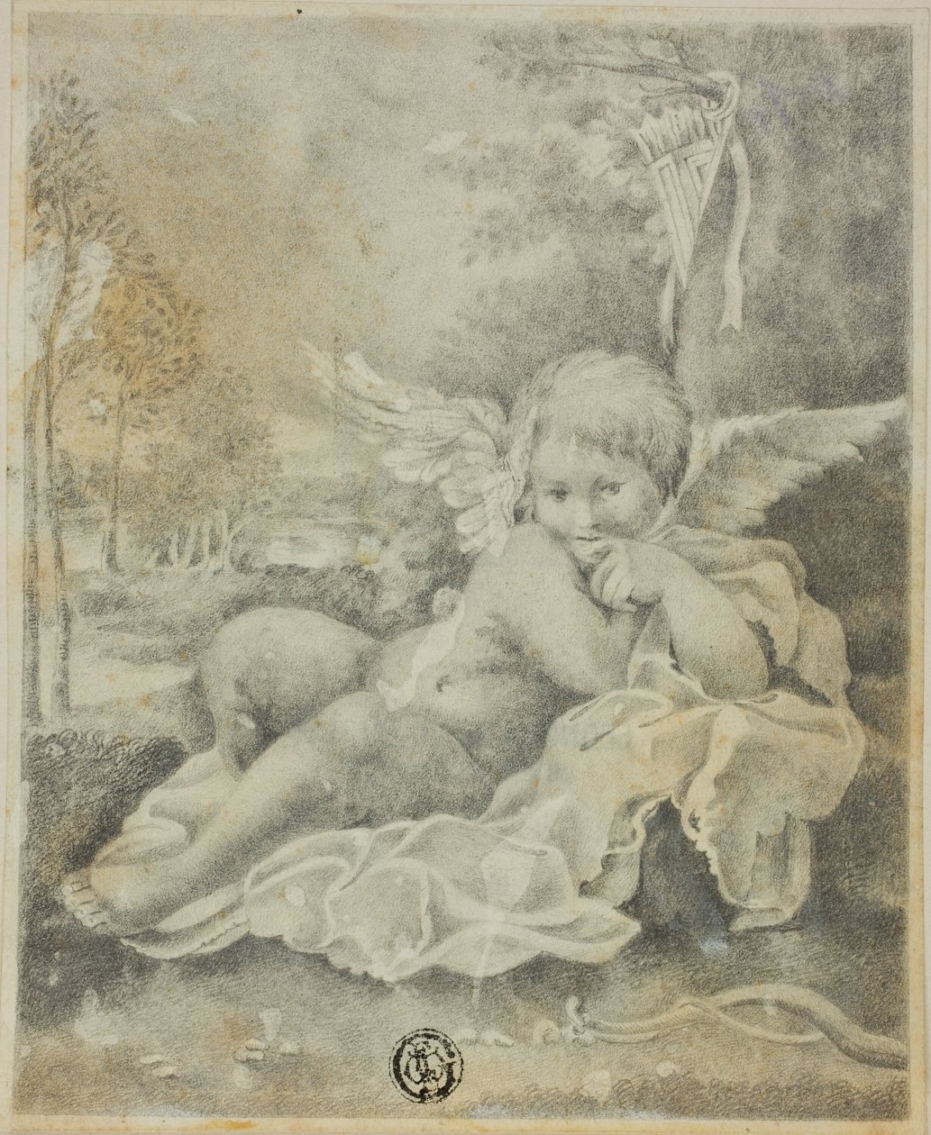 Amor v krajině od Bartolomeo Schedoni