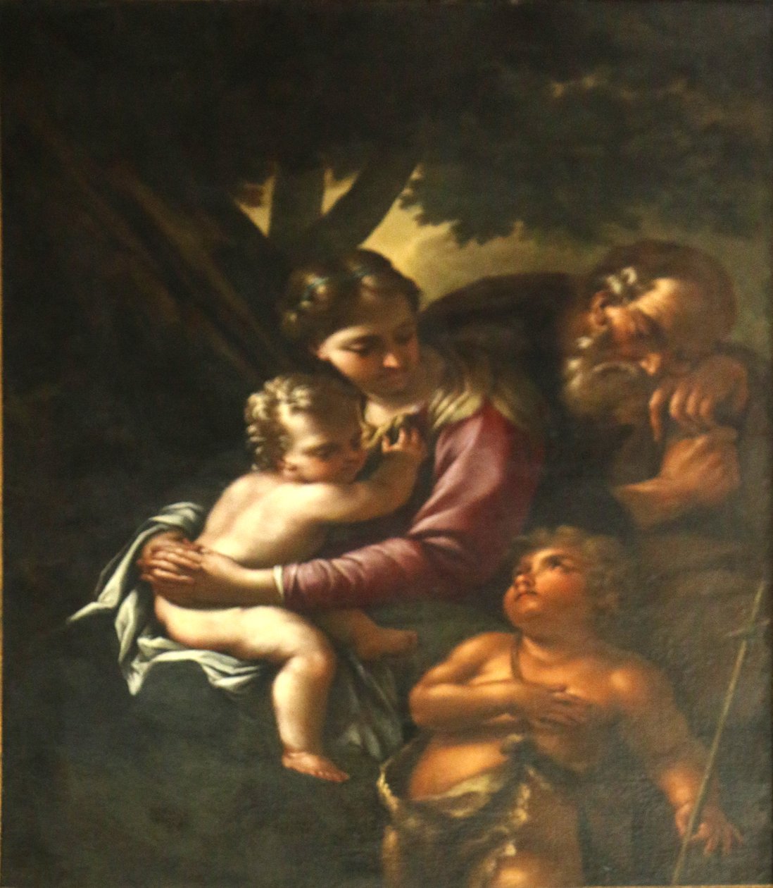Svatá rodina a svatý Jan. od Bartolomeo Schedoni