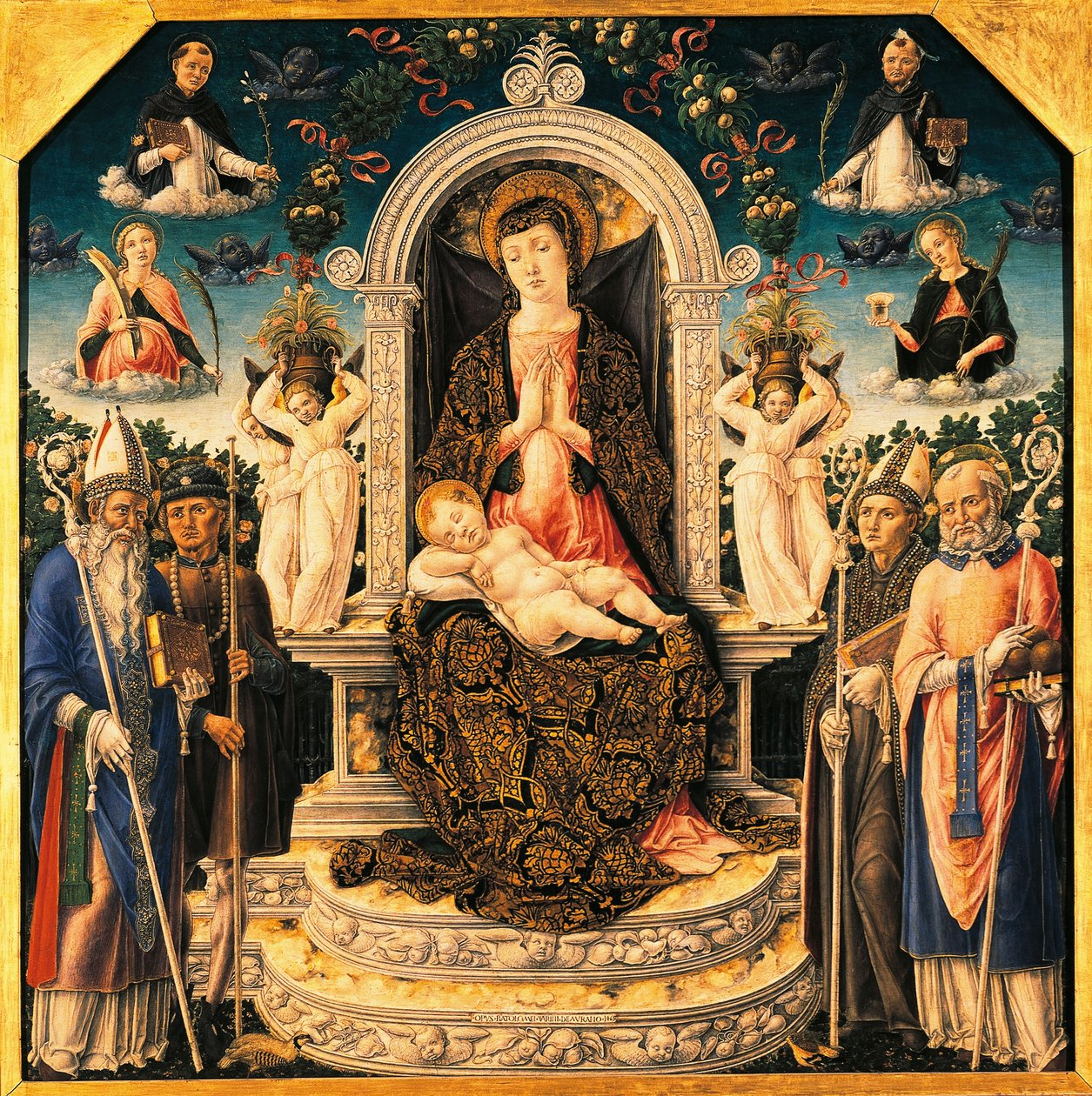 Madona s dítětem a svatými od Bartolomeo Vivarini