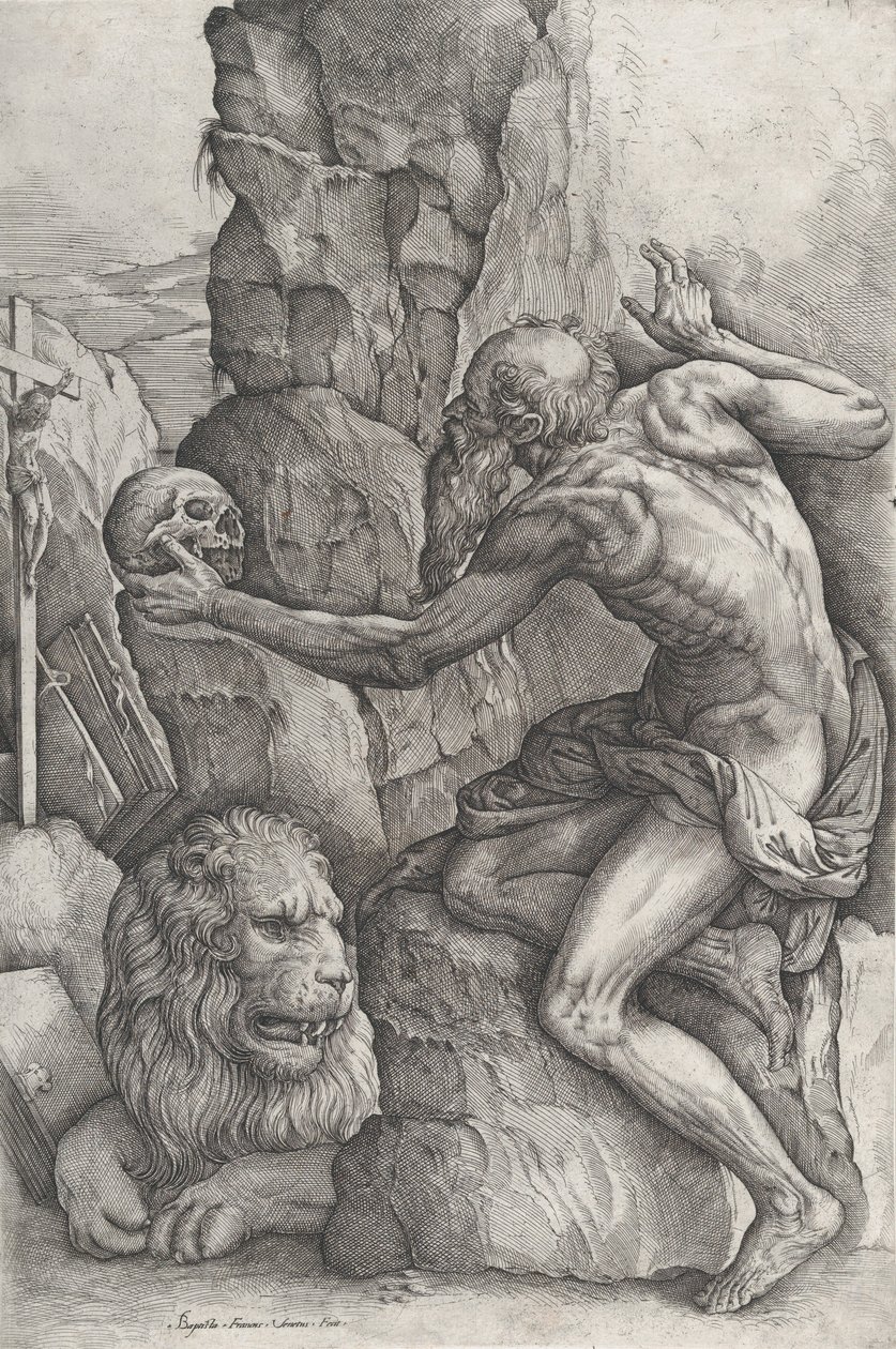 St. Jeroným, ca. 1550-60. od Battista Franco Veneziano