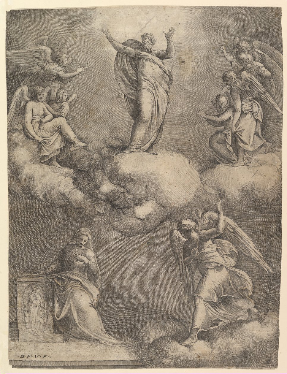 Zvěstování před rokem 1557. od Battista Franco Veneziano