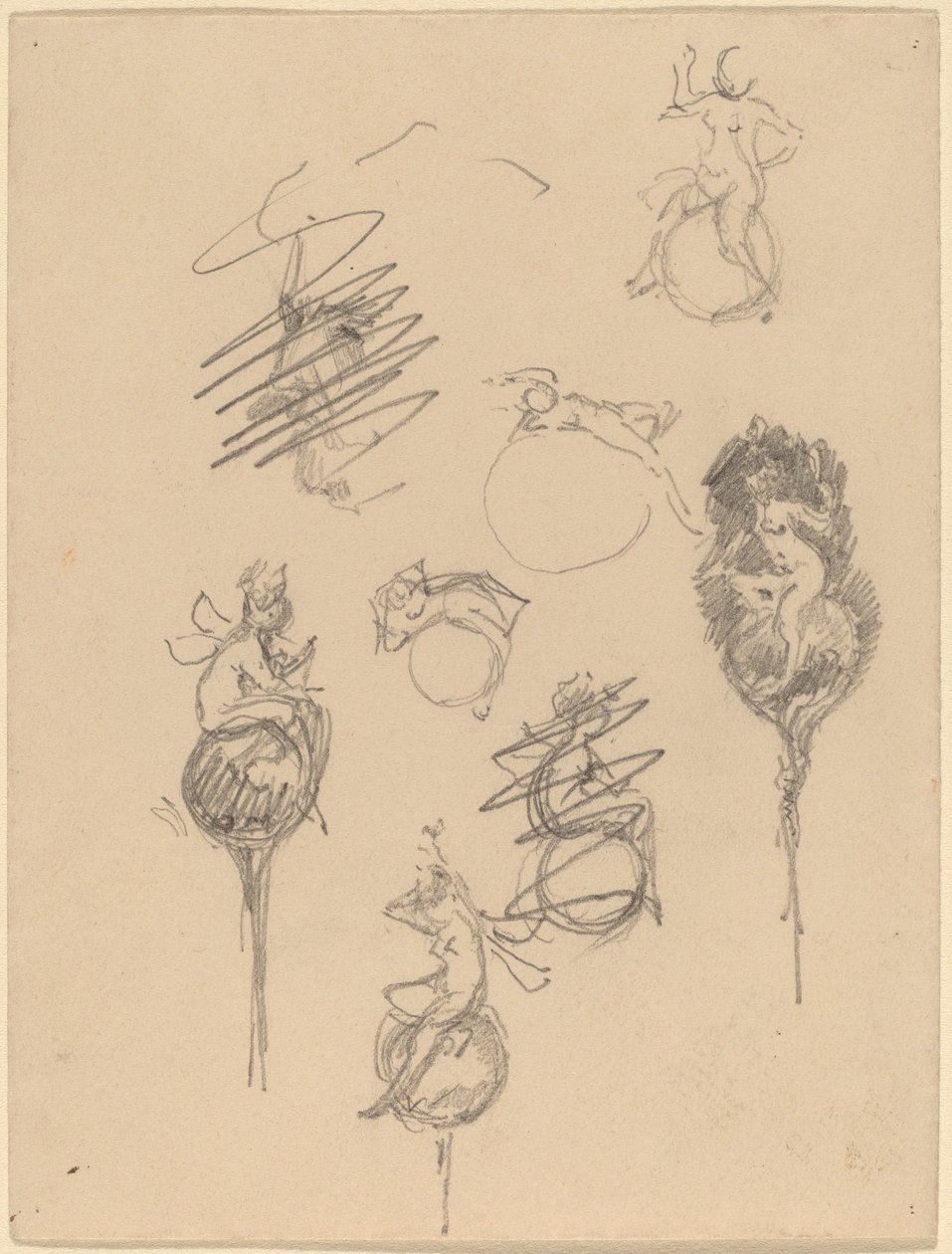 Studie pro návrhy šperků [recto] od Beatrice Godwin Whistler