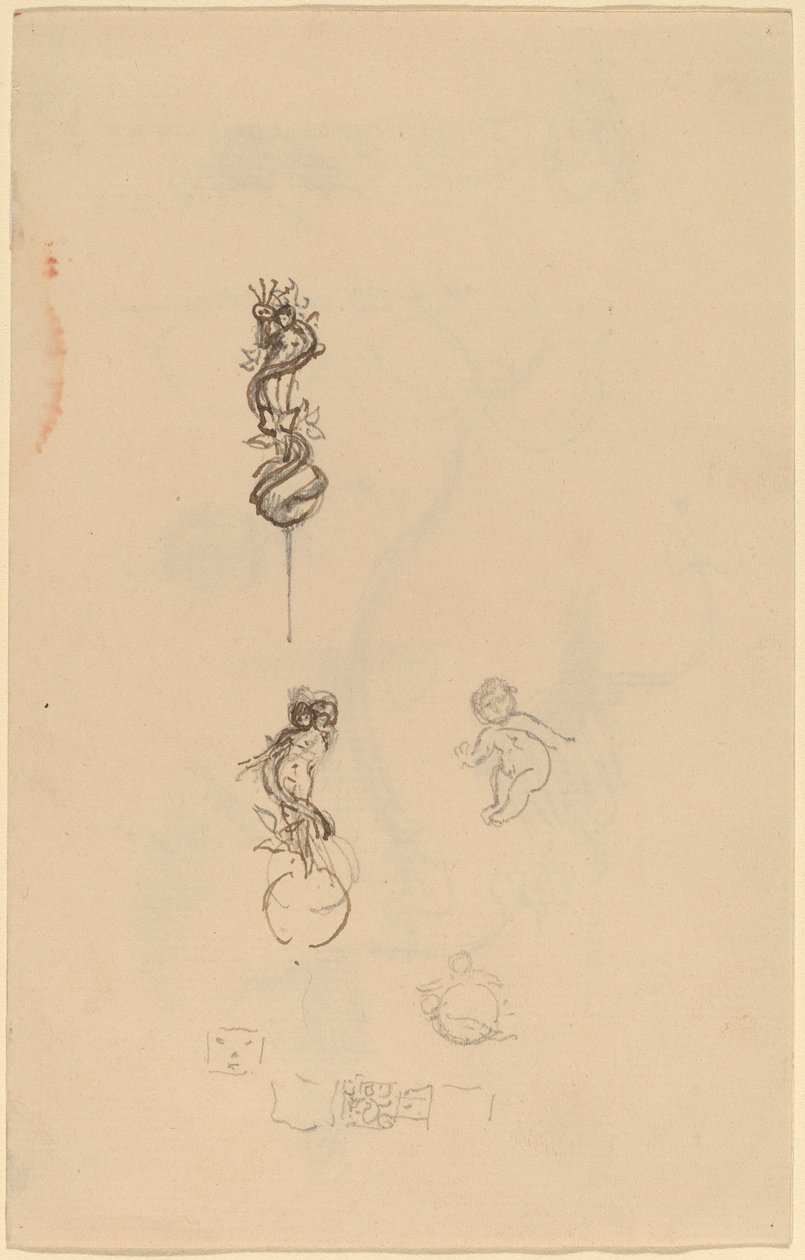 Studie pro návrhy šperků [recto] od Beatrice Godwin Whistler