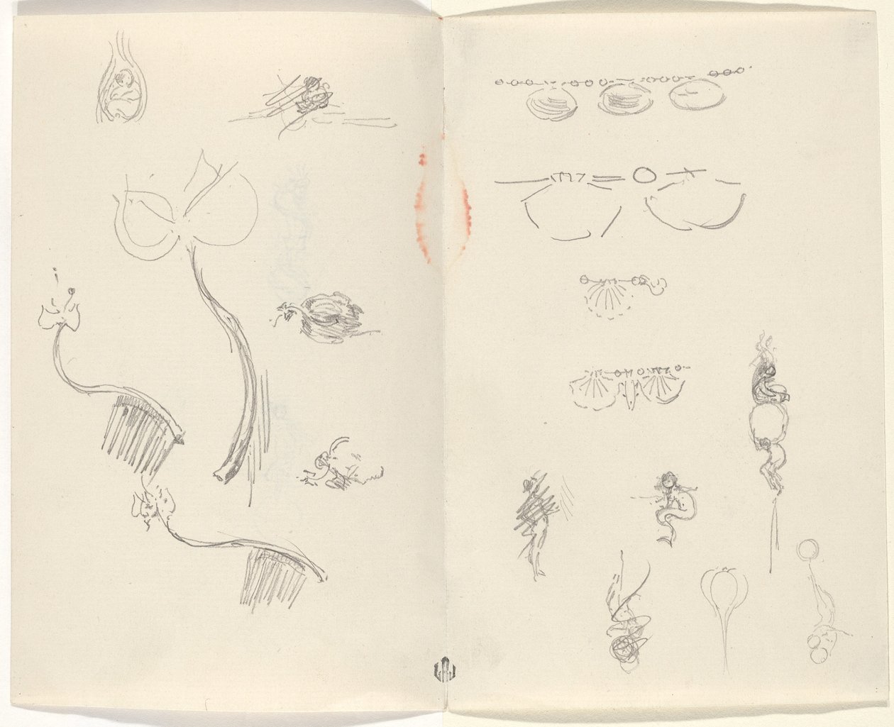 Studie pro návrhy šperků [verso] od Beatrice Godwin Whistler