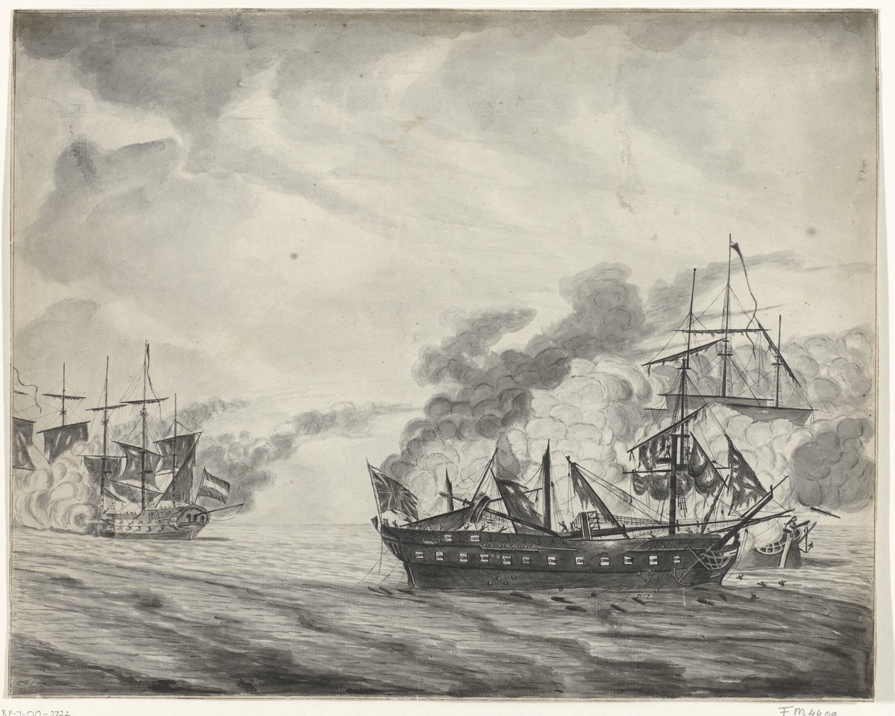 Námořní bitva u Cádizu, 1781 od Beekman