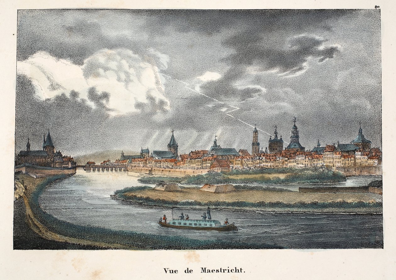 Vue de Maestricht, kolem roku 1895 (fotochrom) od Belgian School
