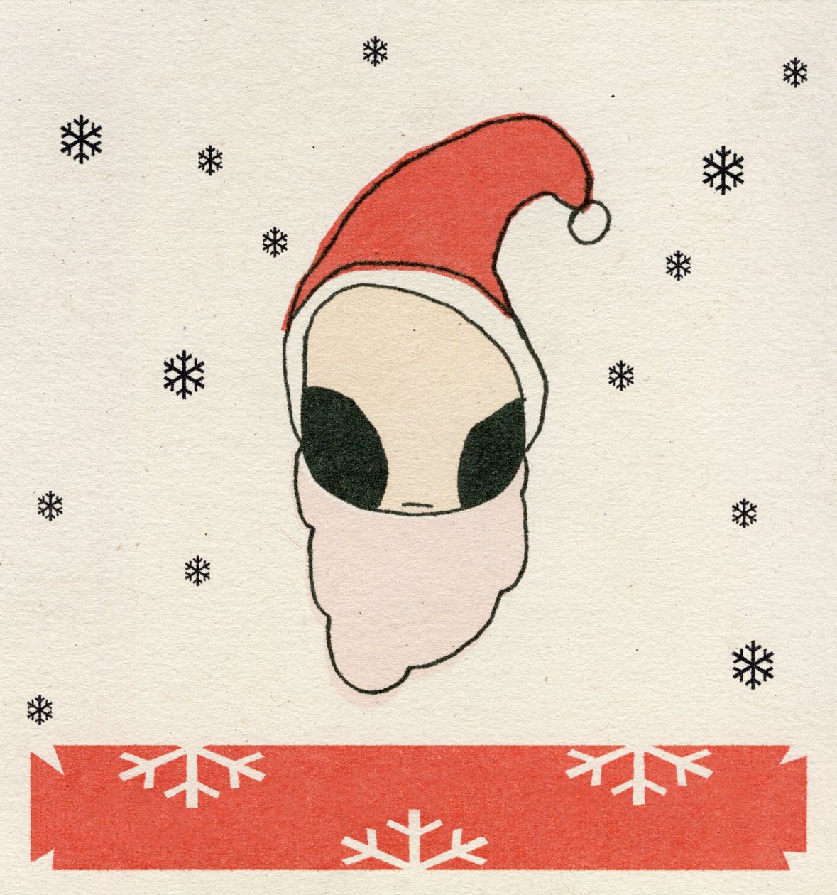 Santa Disguise, 2008, (digitální tisk na papíře) od Bella Larsson