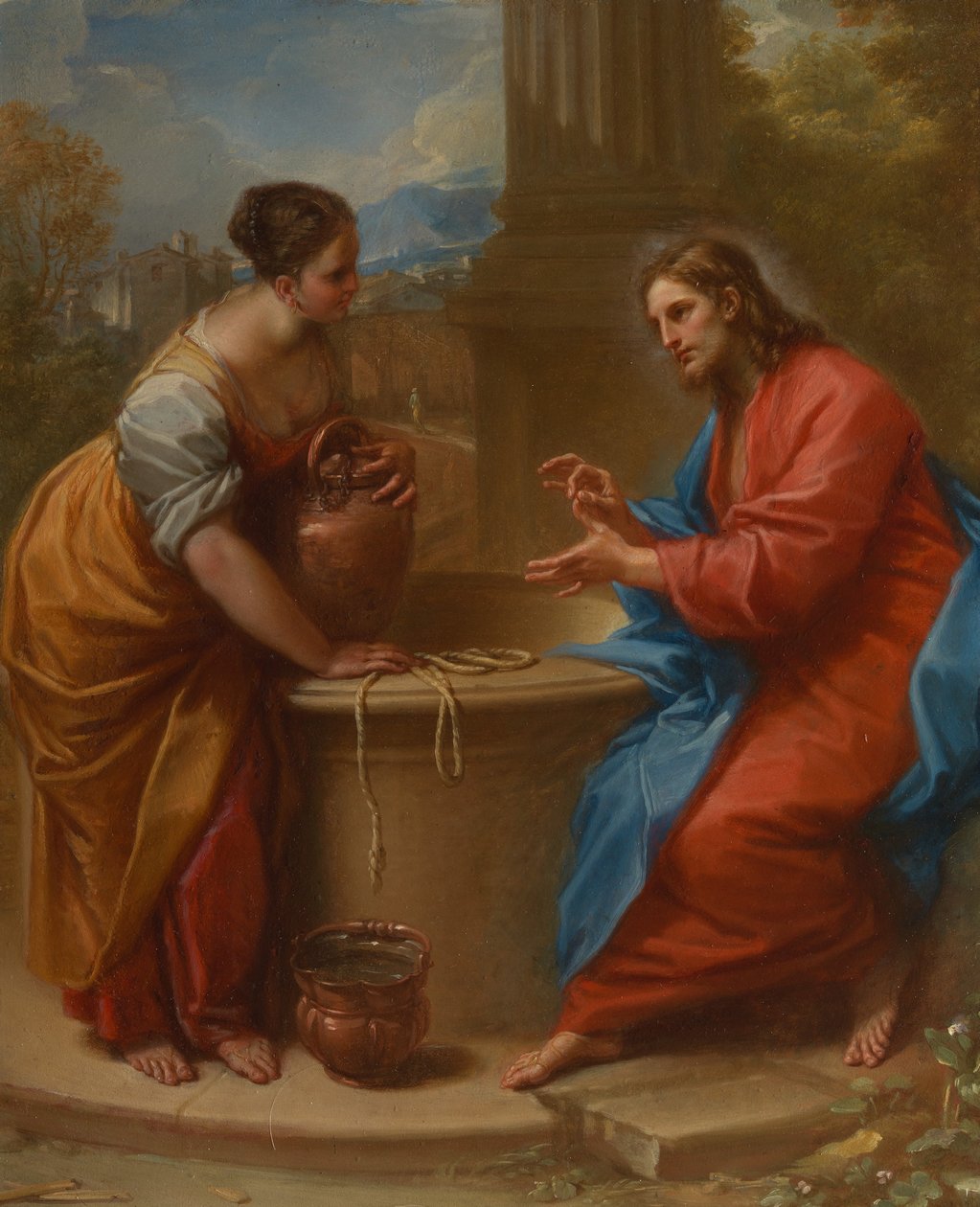 Kristus a žena Samaří, 1715-20. od Benedetto Luti