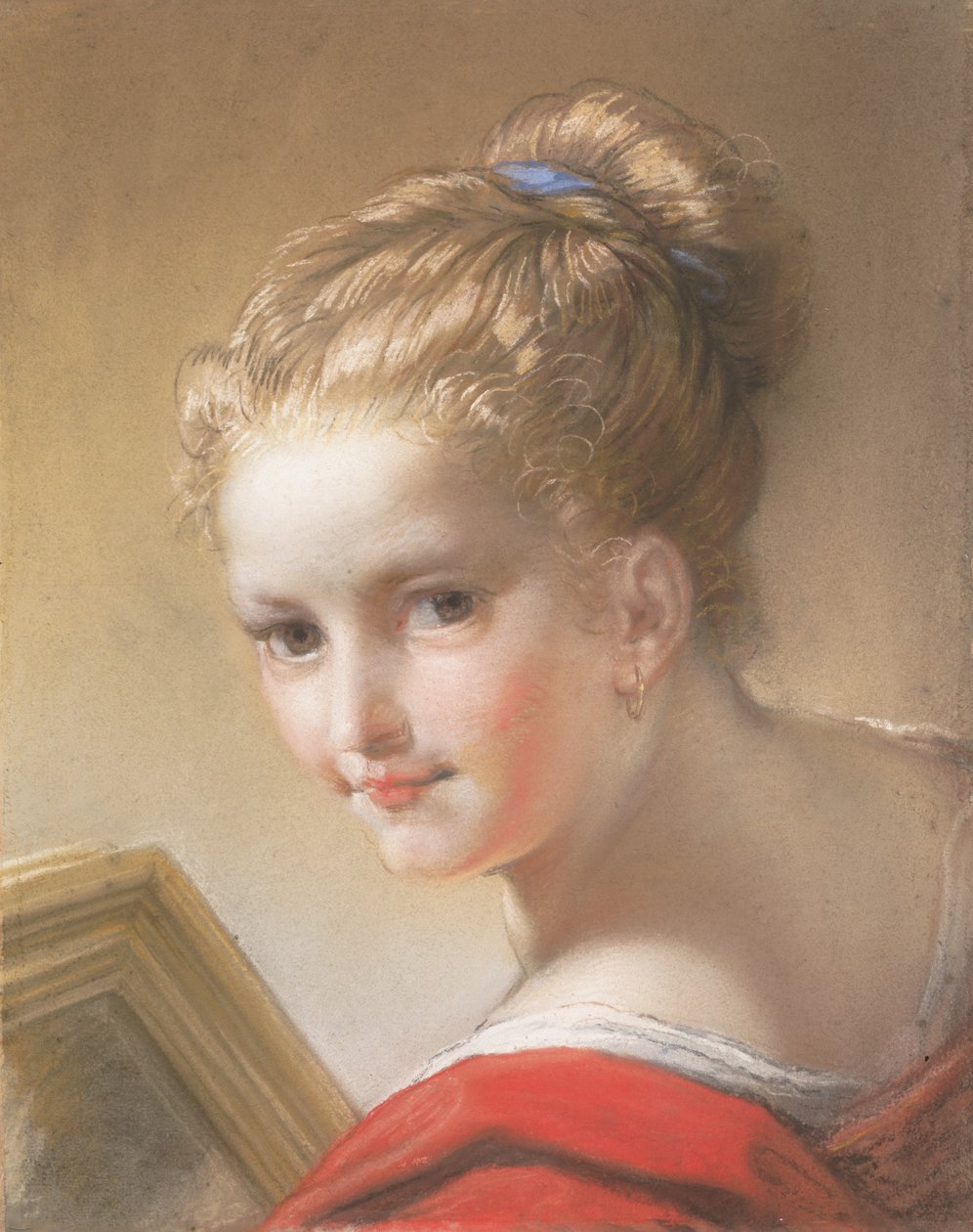Studie dívky v červeném, 1717. od Benedetto Luti