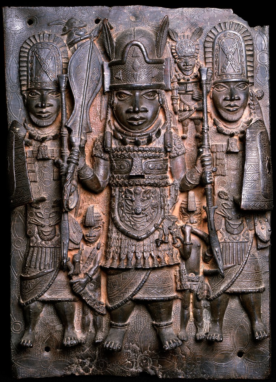 Válečník a doprovod (bronz) (viz také 412916) od Benin