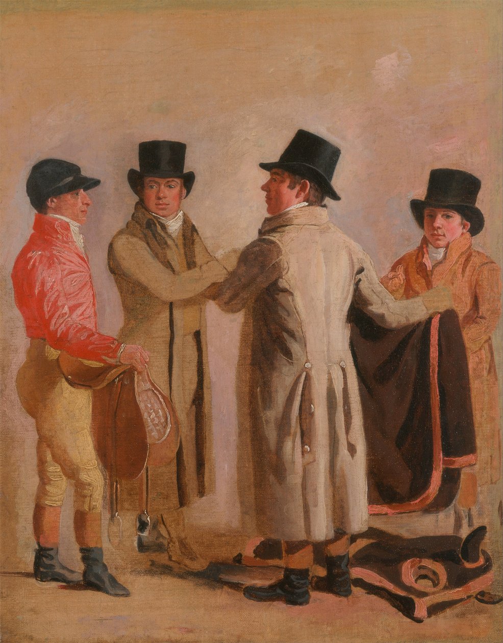 The Jockey Frank Buckle, the Owner-Breeder John Wastell, his Trainer Robert Robson, and a Stable-lad od Benjamin Marshall