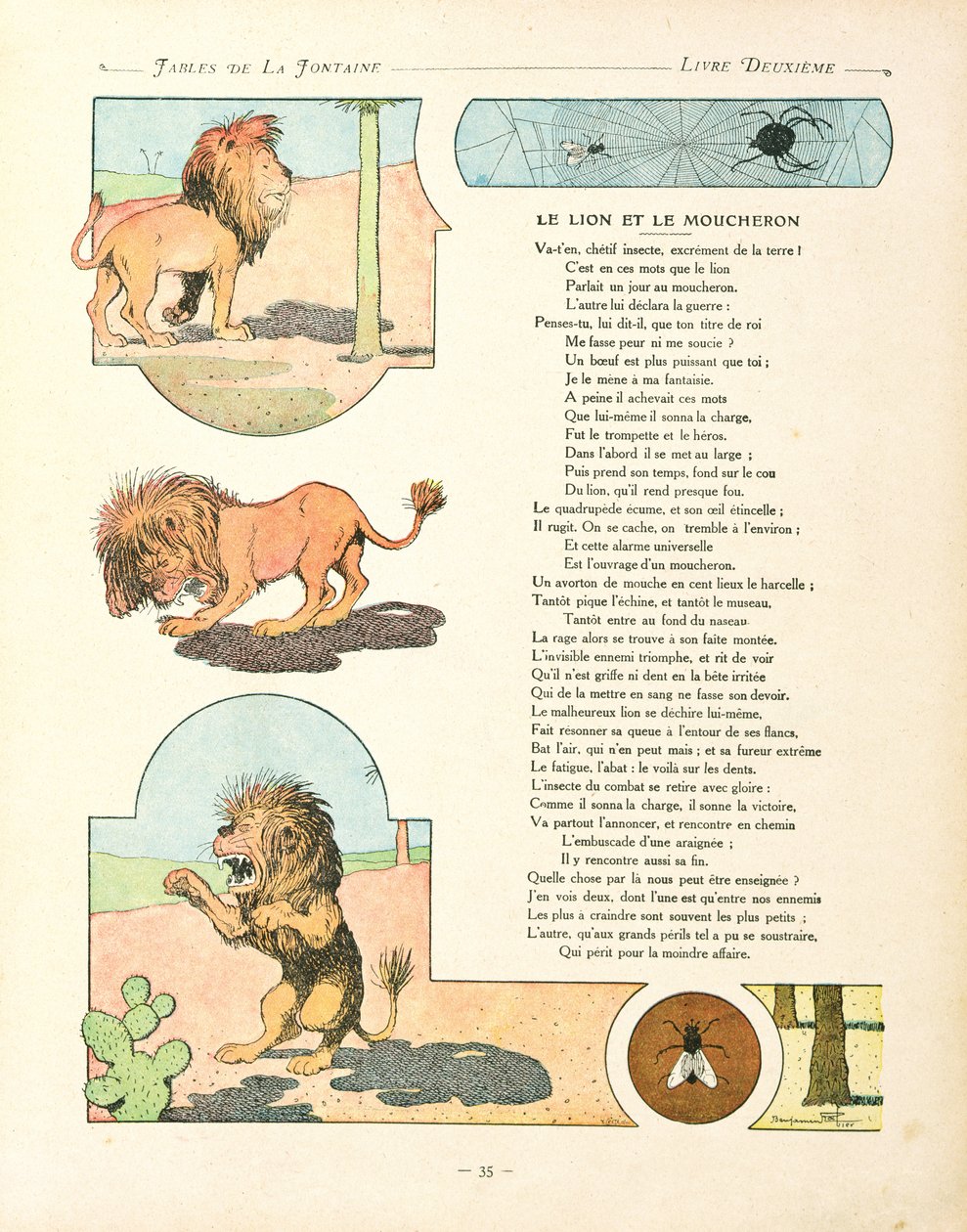 Lev a komár, ilustrace z 
