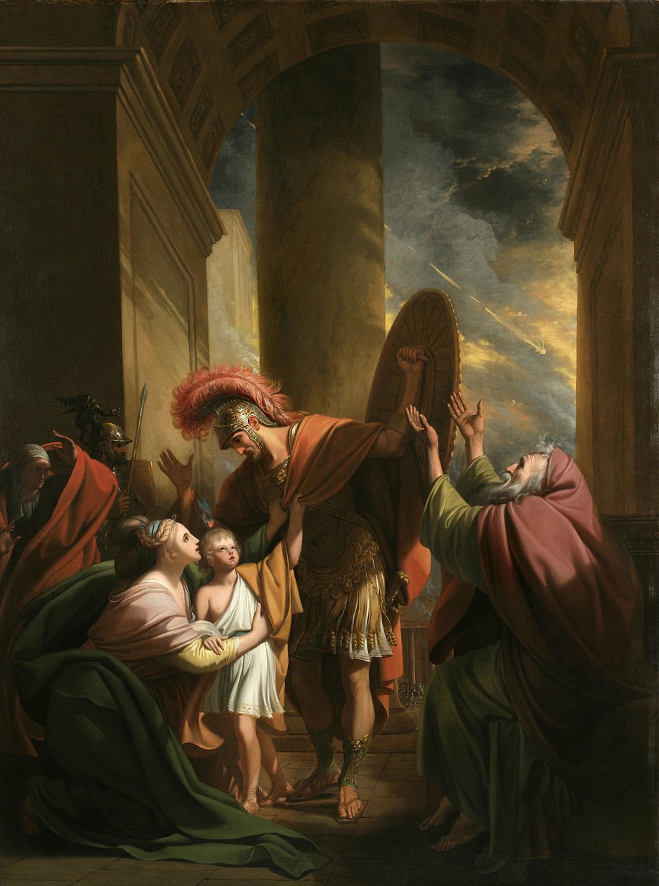 Aeneas a Creusa, 1771 (olej na plátně) od Benjamin West