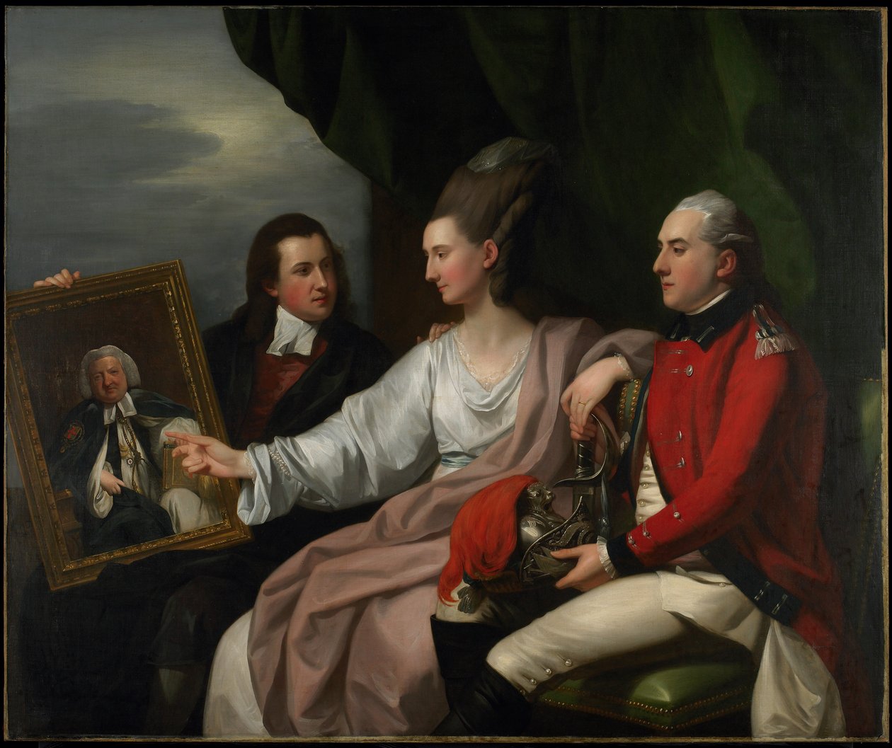 Portrétní skupina rodiny Drummond, Peter Auriol Drummond, Mary Bridget Milnes Drummond) a George William Drummond, 1776 od Benjamin West