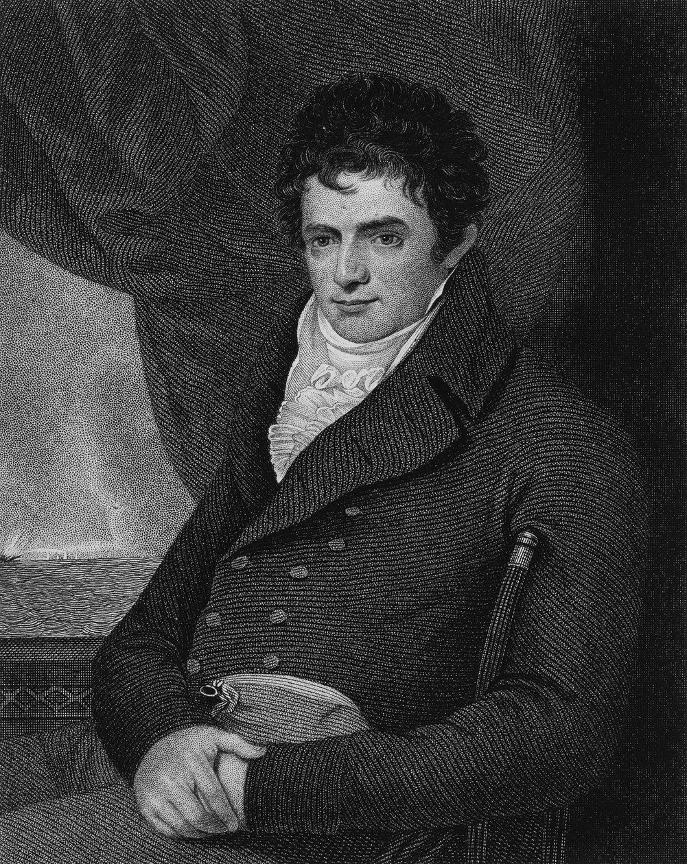 Robert Fulton (1765-1815), ryl George Parker (fl.1834-d.1868) od Benjamin West