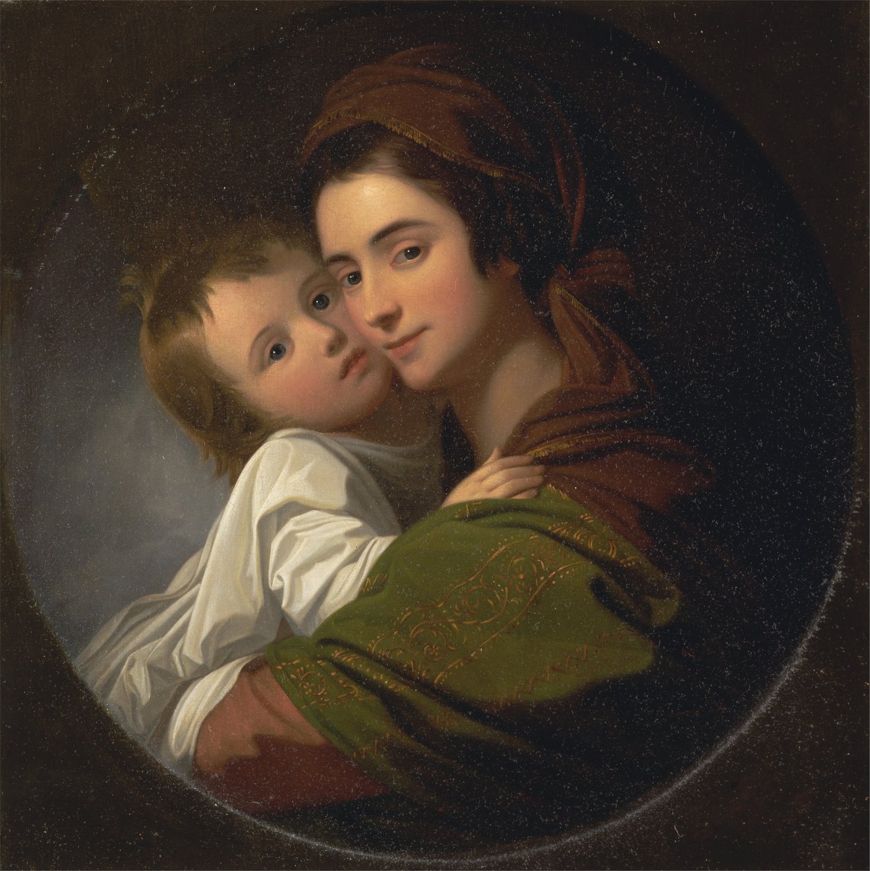 Umělcova manželka Alžběta a jejich syn Rafael od Benjamin West