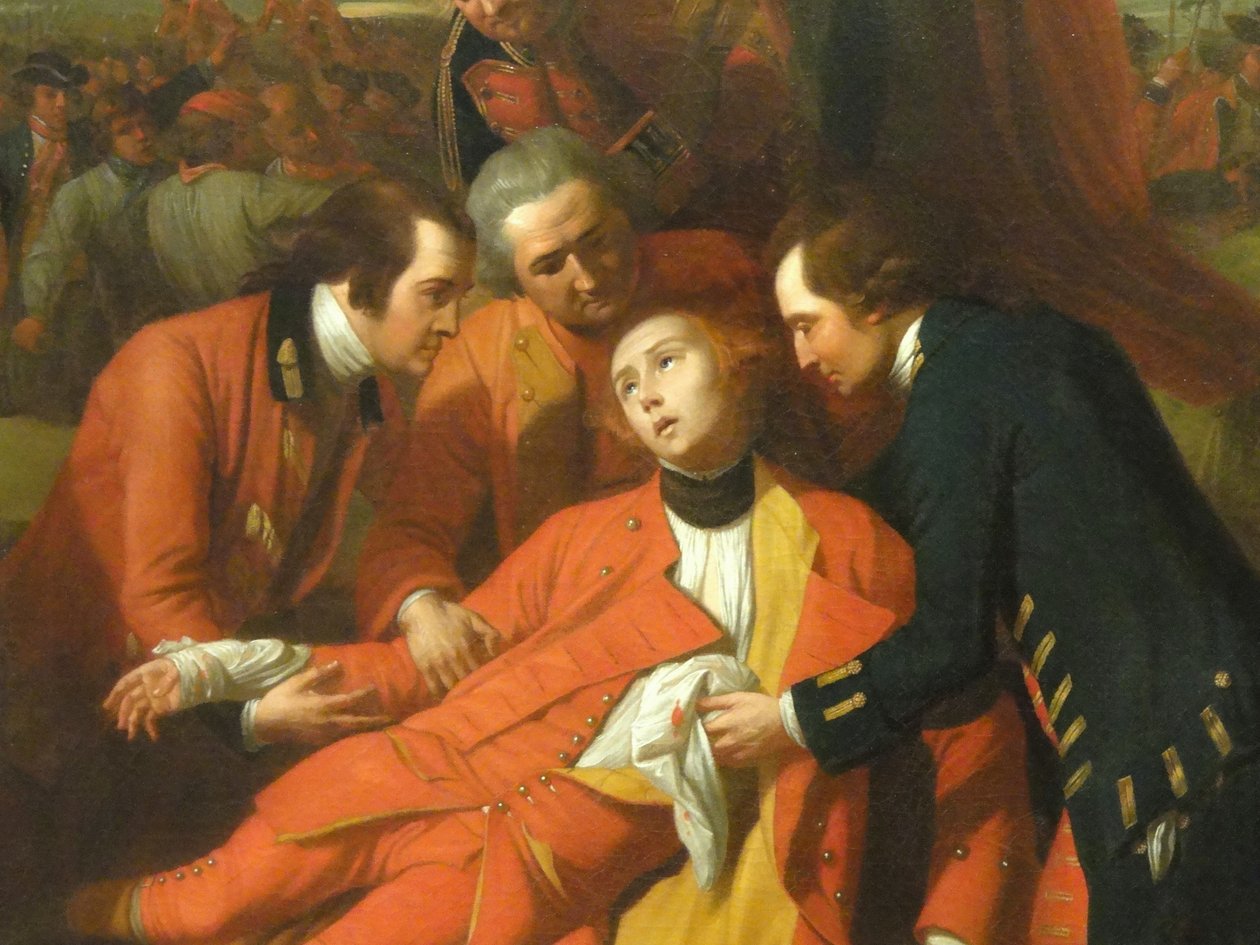 Smrt generála Wolfe (detail) od Benjamin West