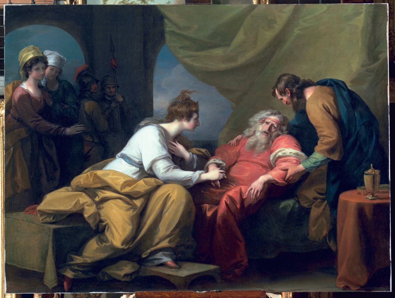 Setkání Leara a Cordelie, 1784 od Benjamin West