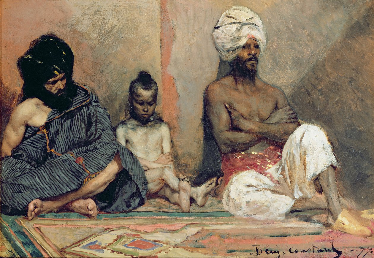 Sedící Arabové, 1877 od Benjamin 1845 1902 Constant