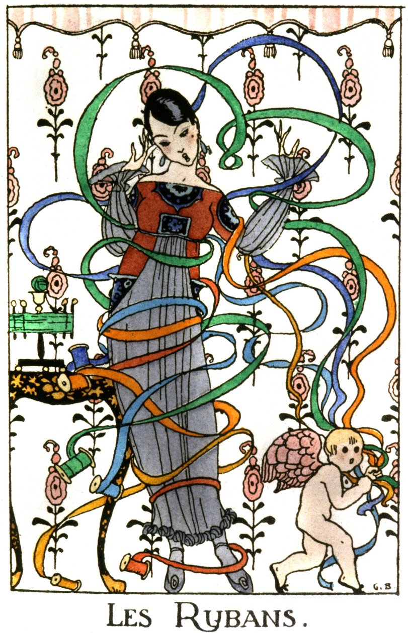 Stuhy, šaty ve stylu flapper, cca 1919 od Benjamin Rabier