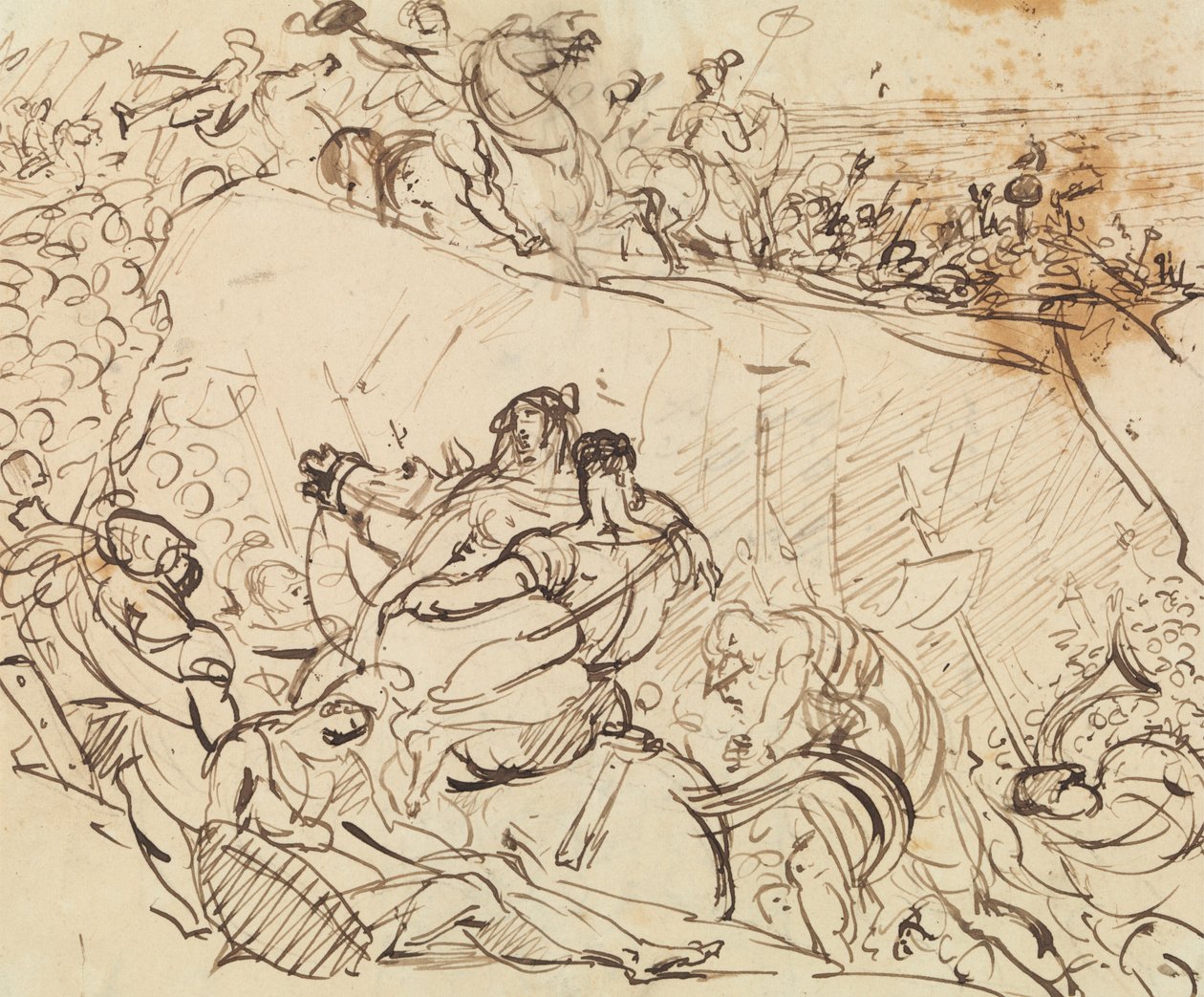 Studie na bitevní scénu od Benjamin Robert Haydon
