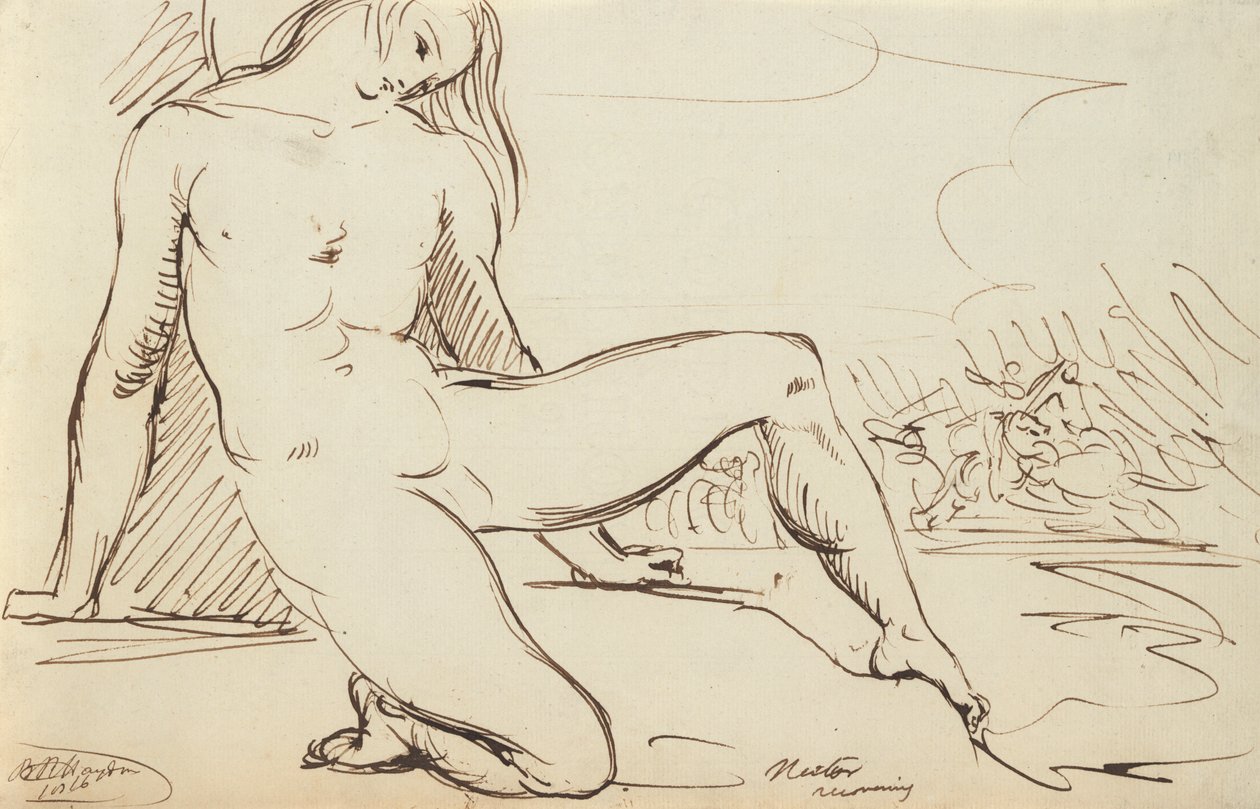 Studie nahé postavy od Benjamin Robert Haydon