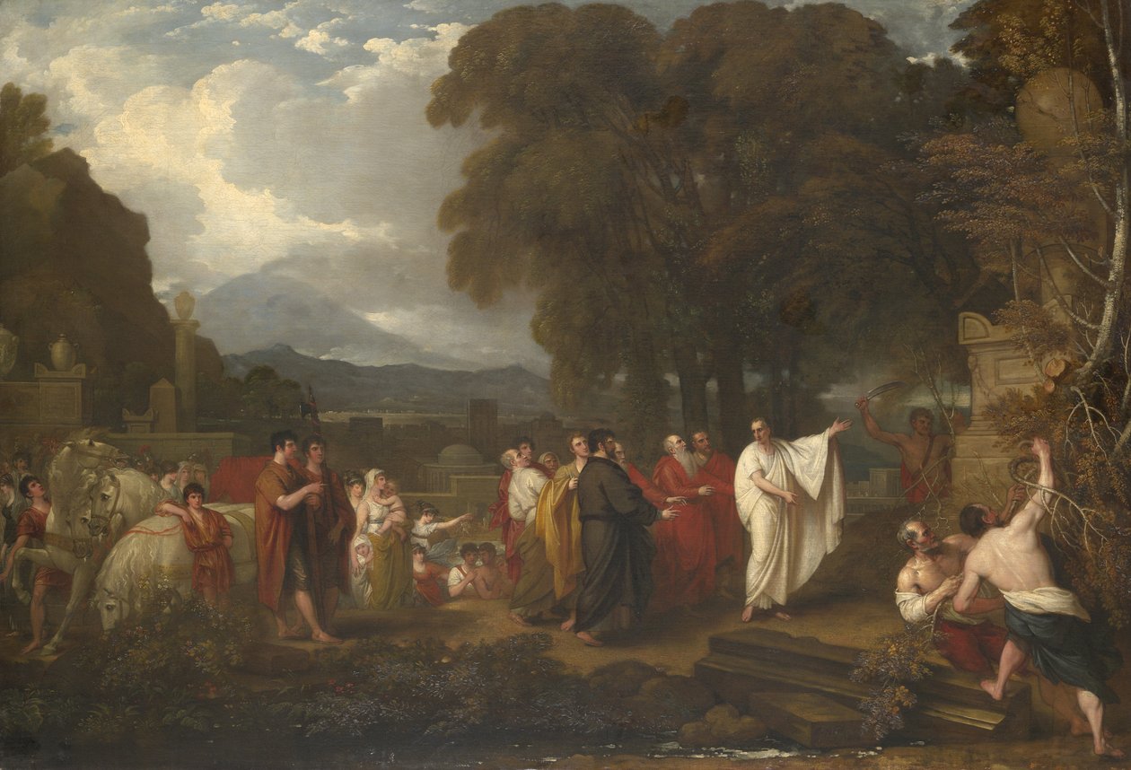 Cicero objevil Archimedovu hrobku, 1804 od Benjamin West