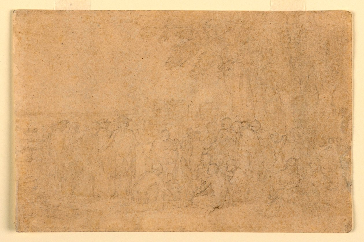 Kresba, náčrtek k Pennově smlouvě, 1772 od Benjamin West