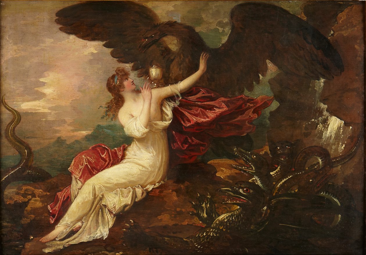 Orel přináší pohár Psyche od Benjamin West