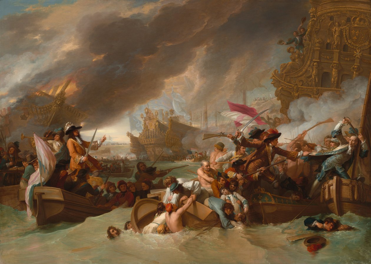Bitva u La Hogue od Benjamin West