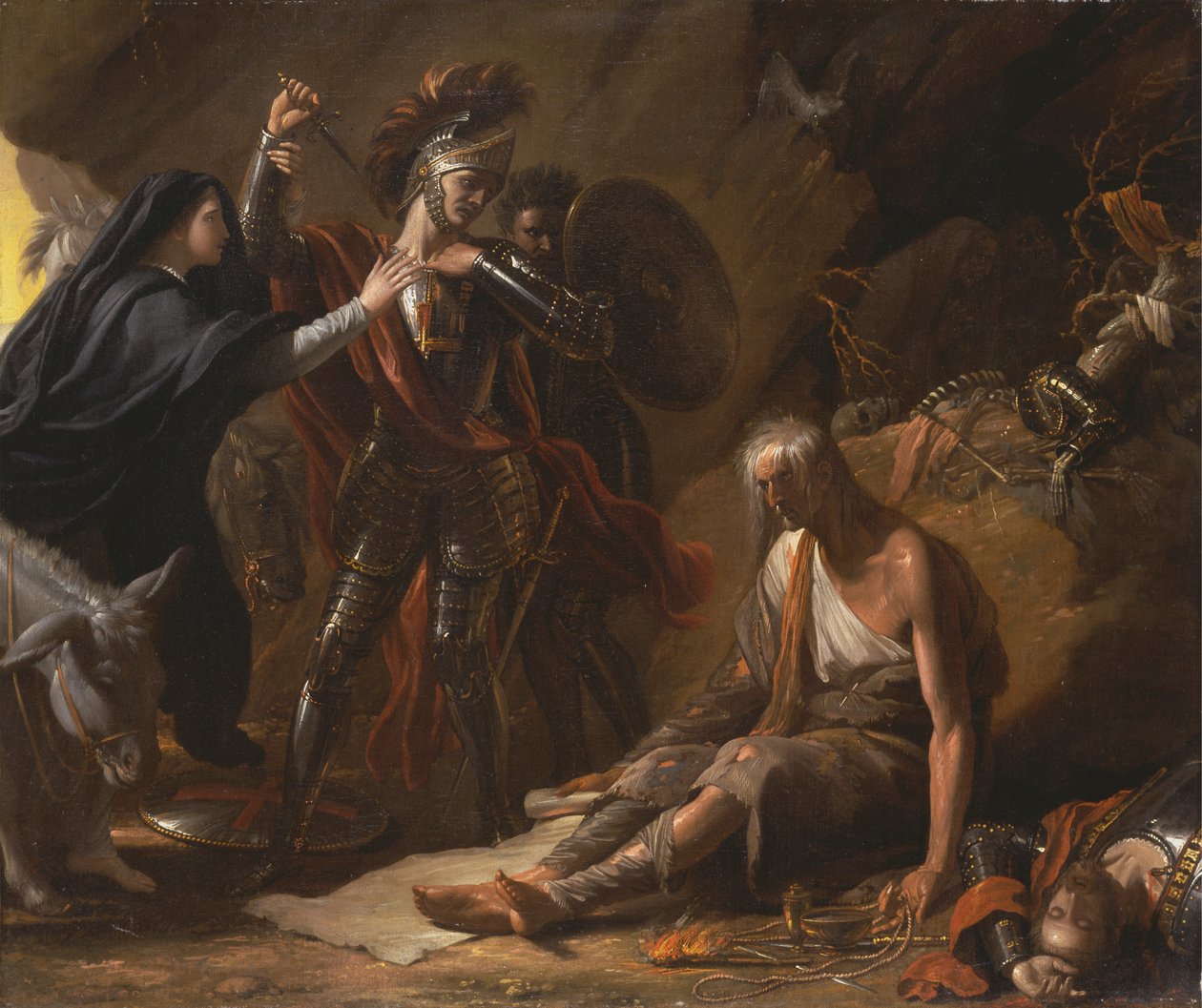 Jeskyně zoufalství od Benjamin West
