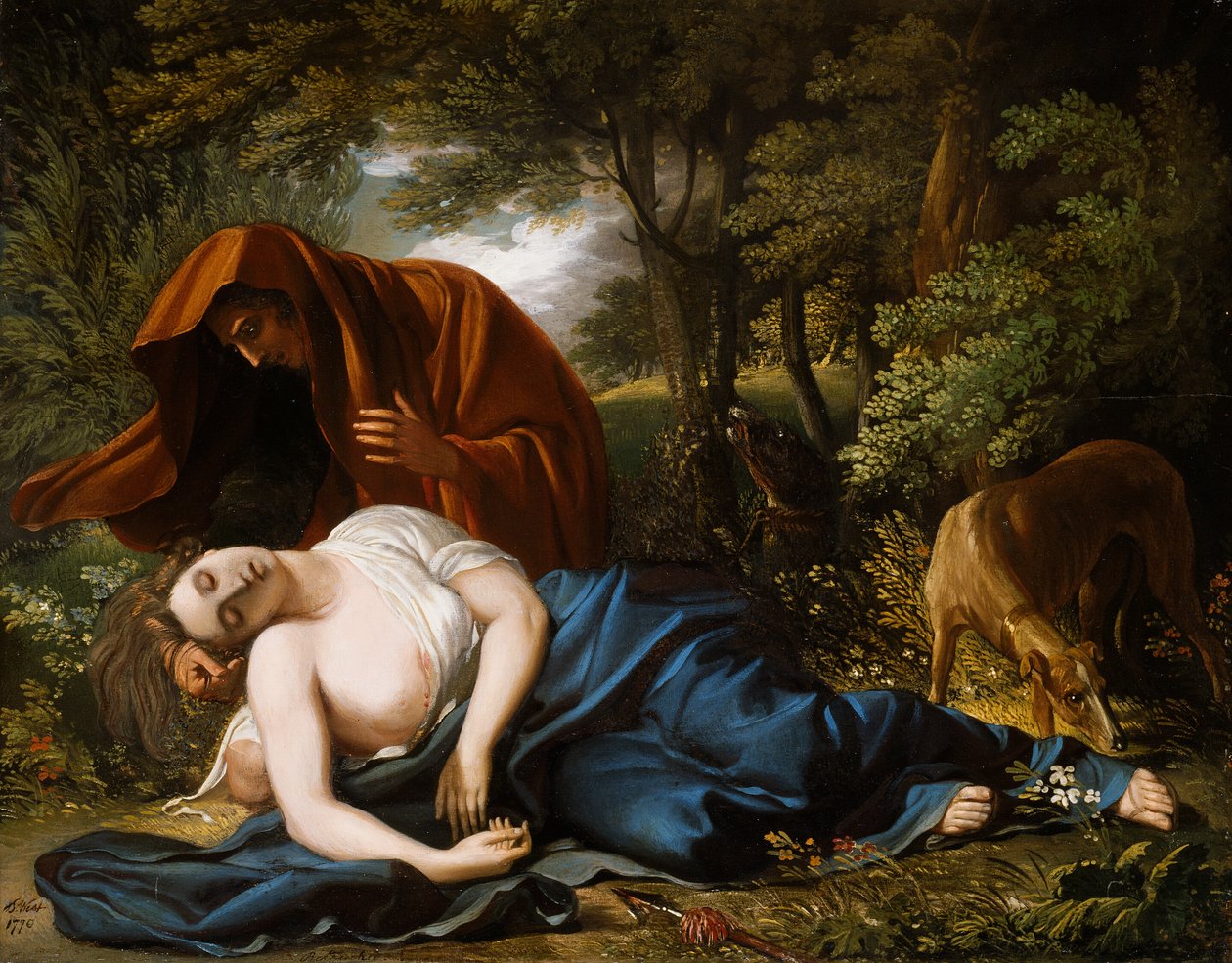 Smrt Prokrysa od Benjamin West