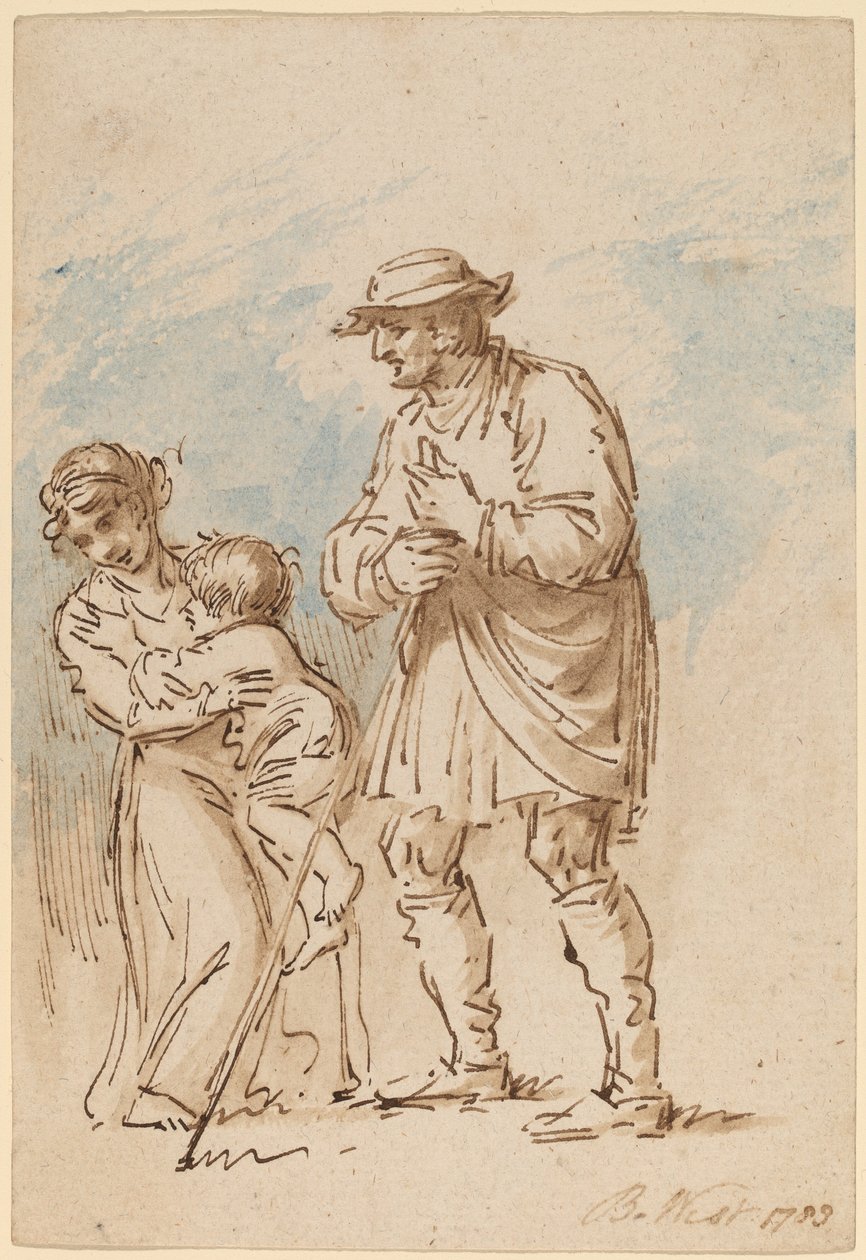 Vagabond Family [recto] od Benjamin West