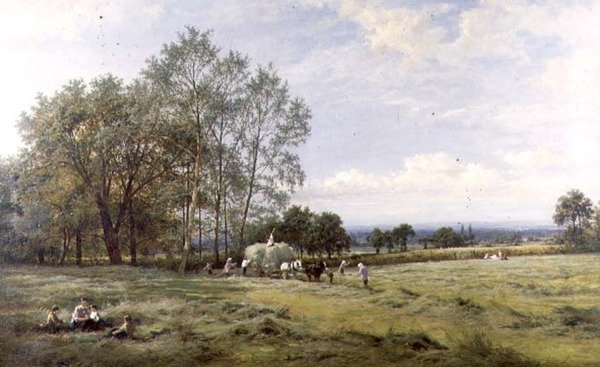 Anglický Hayfield od Benjamin Williams Leader