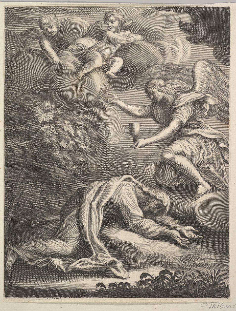 Agónie v zahradě, 1680-1719. od Benoit Thiboust