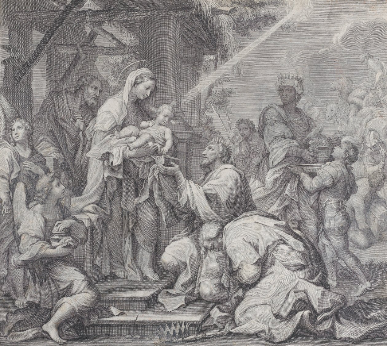 Klanění tří králů, 1714-24. od Benoît Farjat