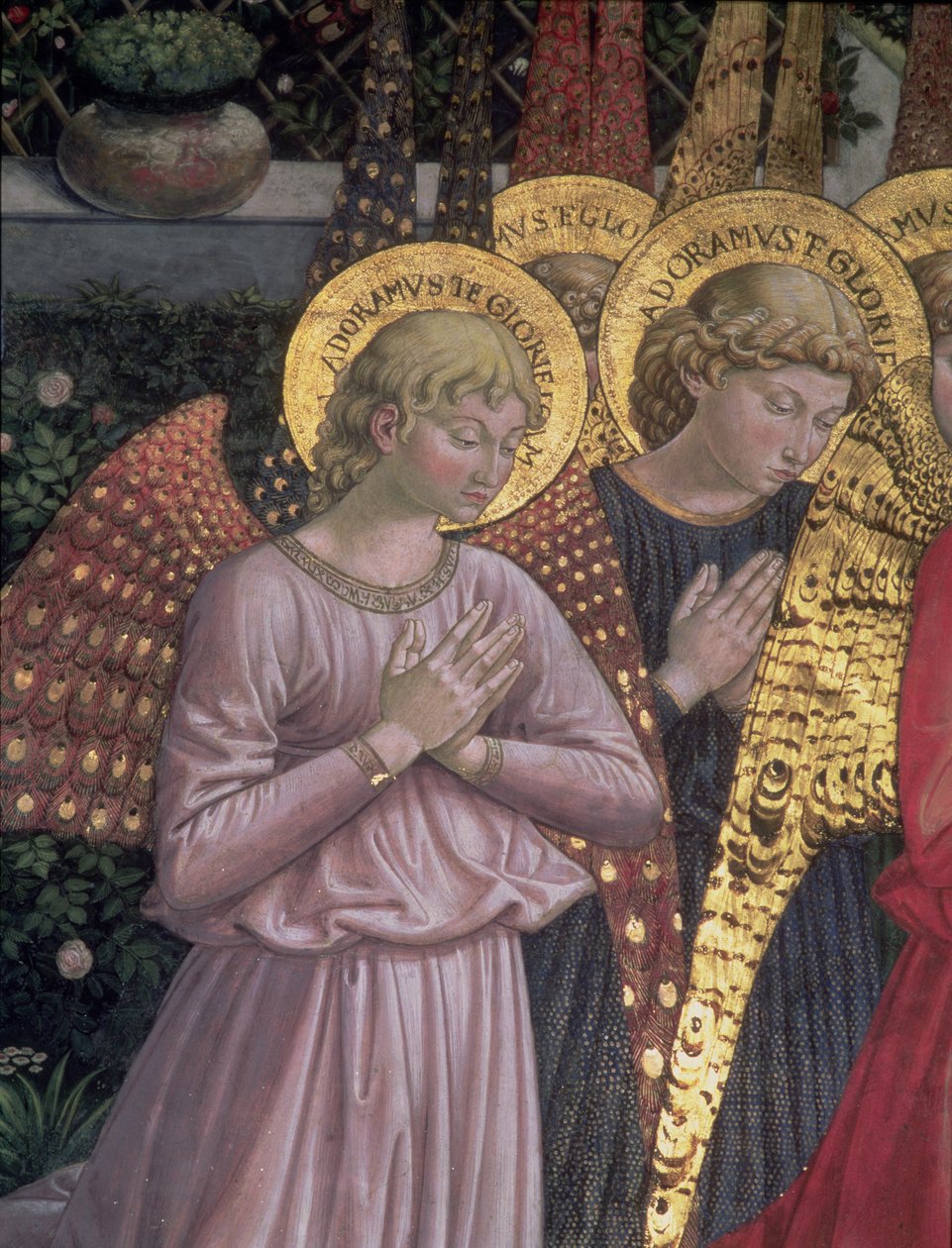 Andělé, 1459 (detail) od Benozzo di Lese di Sandro Gozzoli