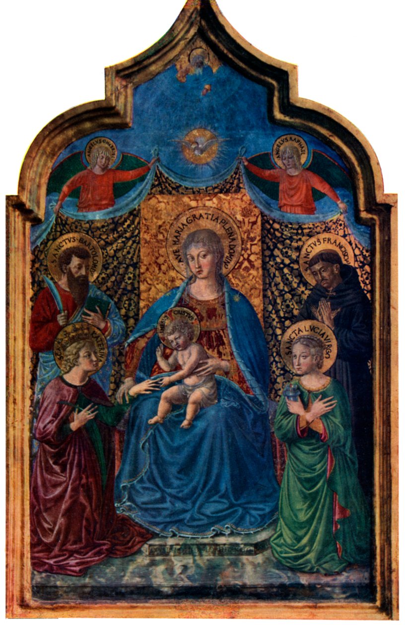 Mystická svatba svaté Kateřiny, 1466 1930. od Benozzo Gozzoli
