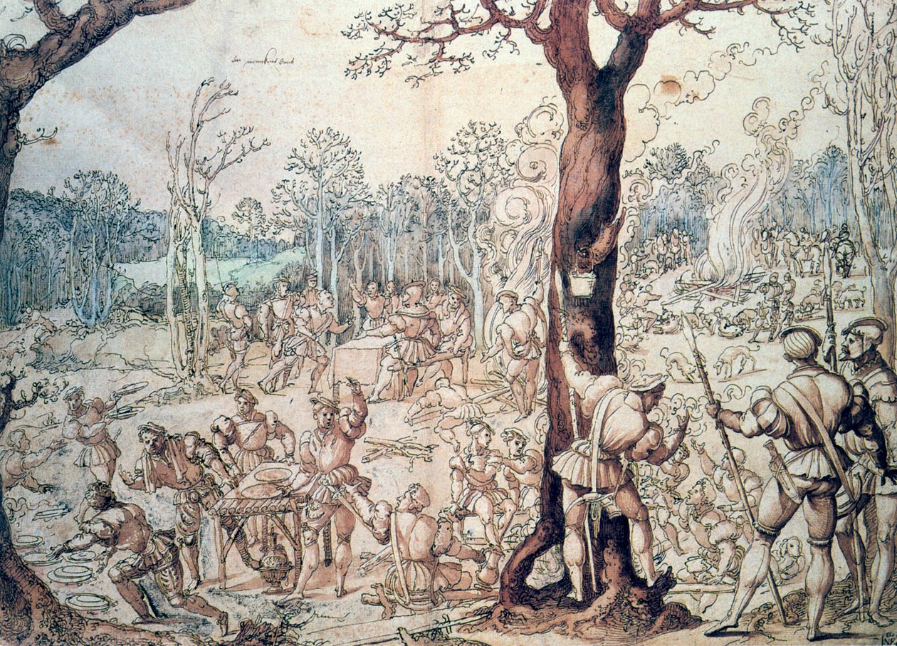 The Hunting Party, 16. století. od Bernard van Orley