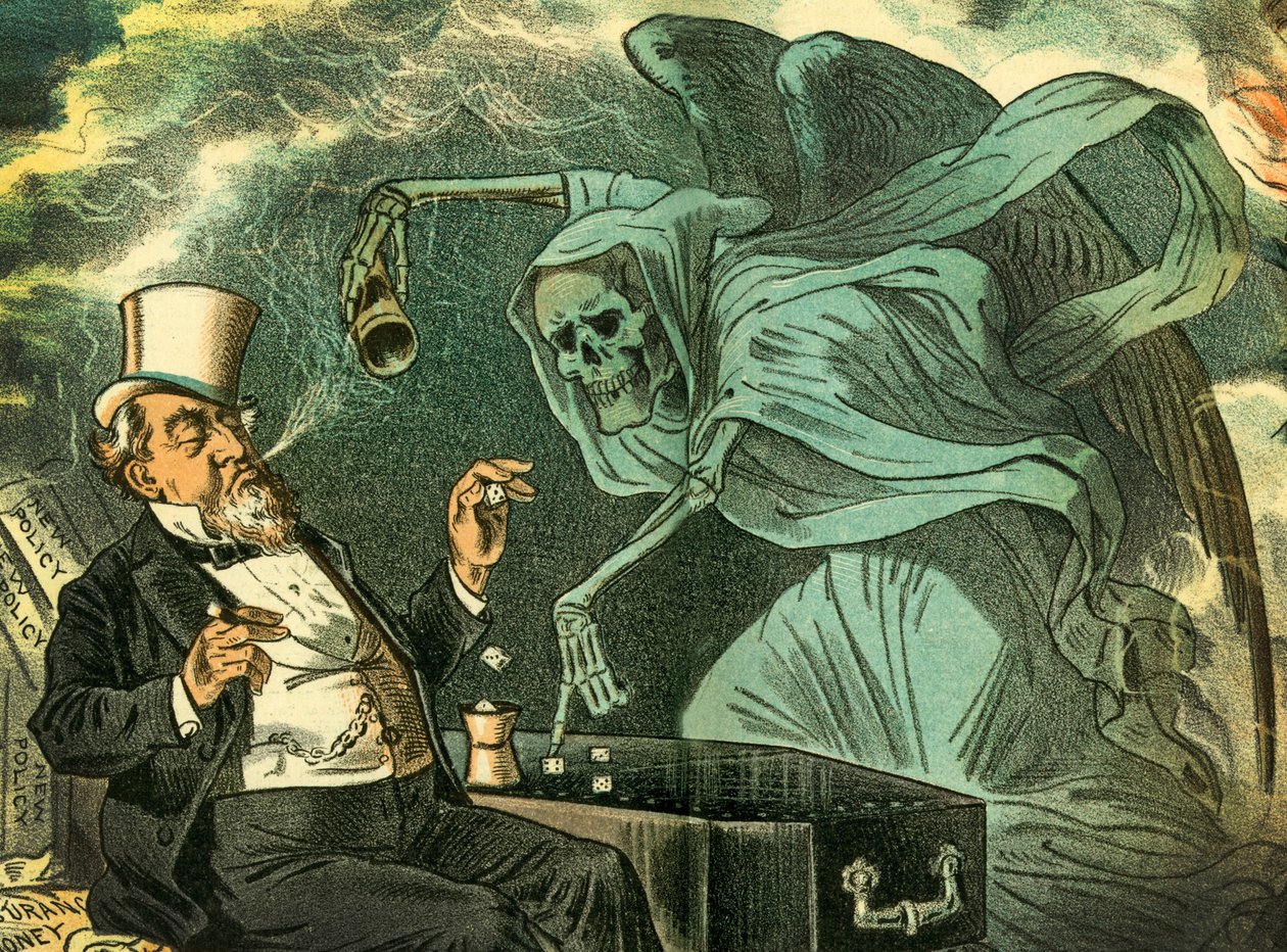 Hazard se smrtí, 1883 od Bernard Gillam