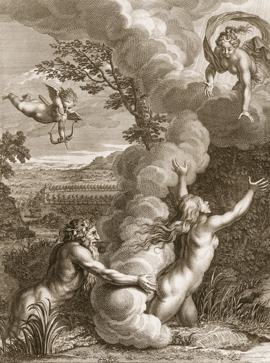 Arethusa pronásledovaná Alpheem a proměněná ve fontánu, 1731 od Bernard Picart